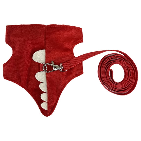 Qyaukm Ferret Harness and Leash Set, Small Animal Vest Harness with Bell and Dinosaur Leash for Baby Chihuahua, Adjustable for Teacup Pets