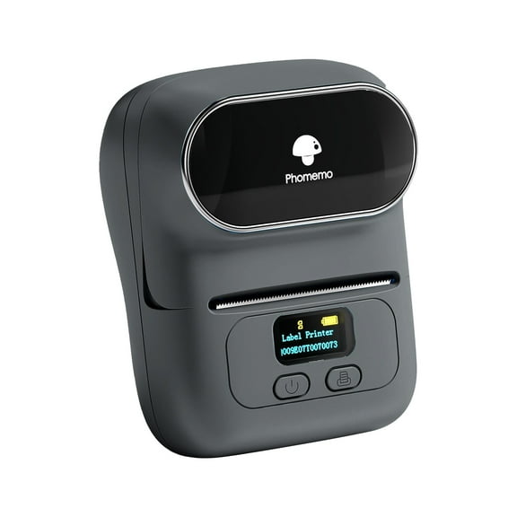 Qyaukm Grey Mini Bluetooth Thermal Label Maker - 2 Inch Inkless Barcode Printer | Address/Logo/Clothing Label Tool for Small Business, Home, Adults, Organization