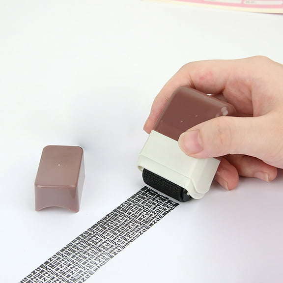 Qyaukm Identity Protection Roller Stamp, Privacy Security Stamp - 1PC Address Blocker Ink Roller for Mail, Packages, Documents to Prevent Identity Theft, 4 Colors