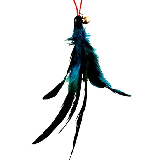 Qyaukm Interactive Feather Teaser Wand Toy for Cats & Kittens, Fun Play with Bird-Like Feathers for Chasing & Exercise, Encourages Natural Hunting Instincts for Indoor Play & Bonding