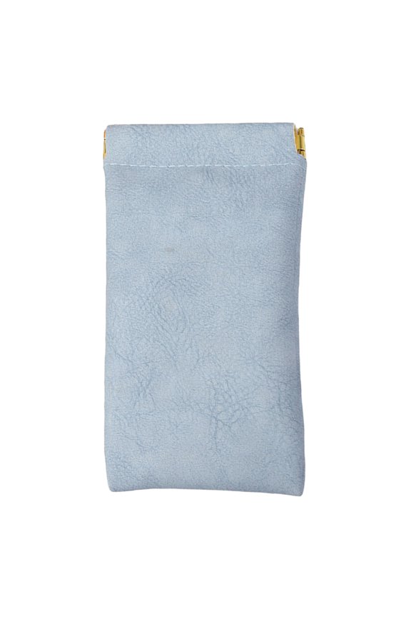 Leather Bag Personalized Snap Leather Storage Bag Bag Leather Storage Bag Self Sealing Pocket Cosmetic Bag for Glasses and Cosmetics - Blue, a Storage Bag