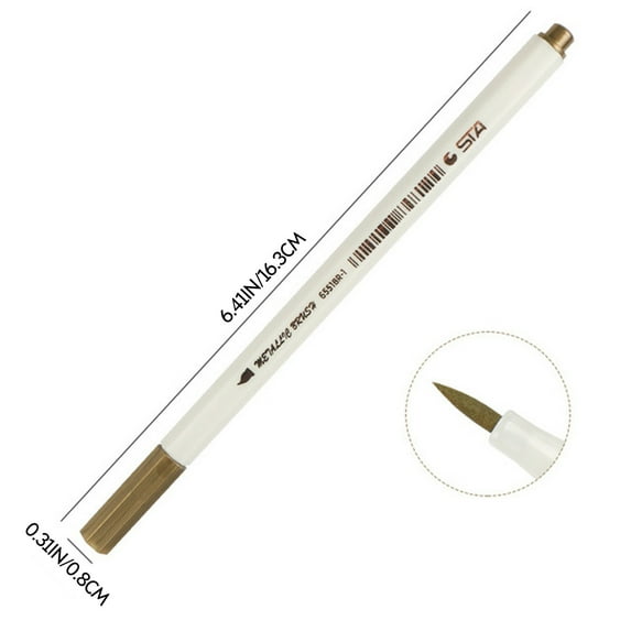 Qyaukm Metallic Markers with Fine Tip, Metallic Acrylic Paint Pens, Pre-Activated, for Black Paper & Rocks Golden, 3X Metallic Paint Pens Graffiti Coloring Pens