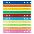thumbnail image 1 of Qyaukm Multicolor Assorted 12 Inch Transparent Plastic Ruler - Dual Cm/Inch Scale, 30Cm Clear Measuring Tool with Binder Holes for Study, Office & Art Supplies, 1 Ruler, 1 of 9