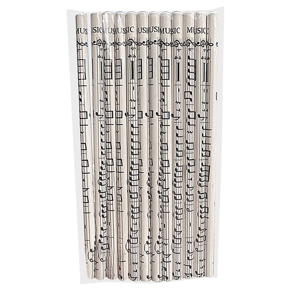 Qyaukm Music Themed Pencils, 12 Unique Wooden Musical Note Shaped Graphite Pencils, Creative Writing Tools for Musicians, Artists and Art Classrooms