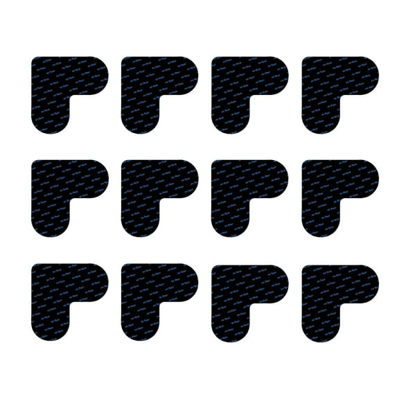 Qyaukm Non-Slip Rug Pad Gripper, Double Sided Washable Carpet Tape for Hardwood Floors & Tile, Keep Rugs in Place, No More Sliding, 12 Anti-Slip Stickers