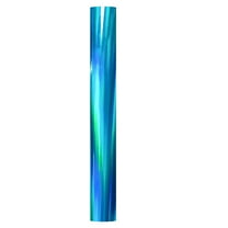 Qyaukm Permanent Self-Adhesive Vinyl Sheets Pack - Holographic Craft Vinyl for Cricut, Diy Projects, Waterproof Pu Leather Material (8.3"X5.8") - A5 Blue - 1X Fabric