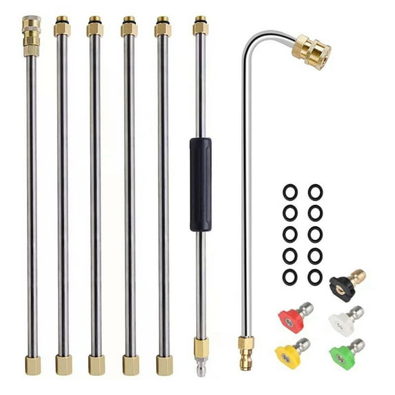 Qyaukm Pressure Washer Extension Kit, 7-Piece Stainless Steel Spray Rod ...