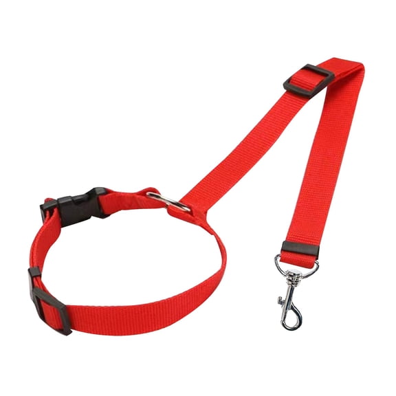 Qyaukm Red Pet Car Safety Belt, Adjustable Vehicle Dog Leash with Shock Absorbing Bungee, Heavy-Duty Seat Belt Tether Clip for Back Seat Travel, Reflective for Night Visibility