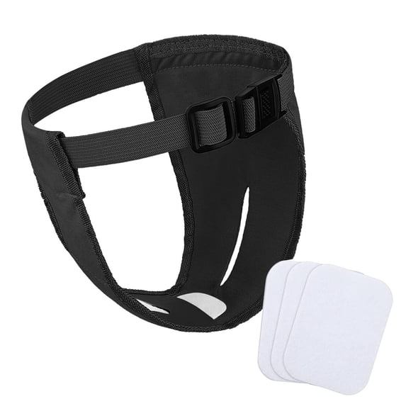 Qyaukm Reusable Dog Sanitary Pants, Mesh Breathable Female Diaper with 3 Cotton Pads, Washable Menstruation Wrap for Dogs in Heat, Comfortable Leak-Proof Underwear