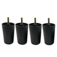 thumbnail image 1 of Qyaukm Set of 4 Replacement Furniture Legs, 4 Inch Brown Plastic Sofa Feet with Screw, Universal Couch Legs for Repair, Sturdy Furniture Accessories, 1 of 3