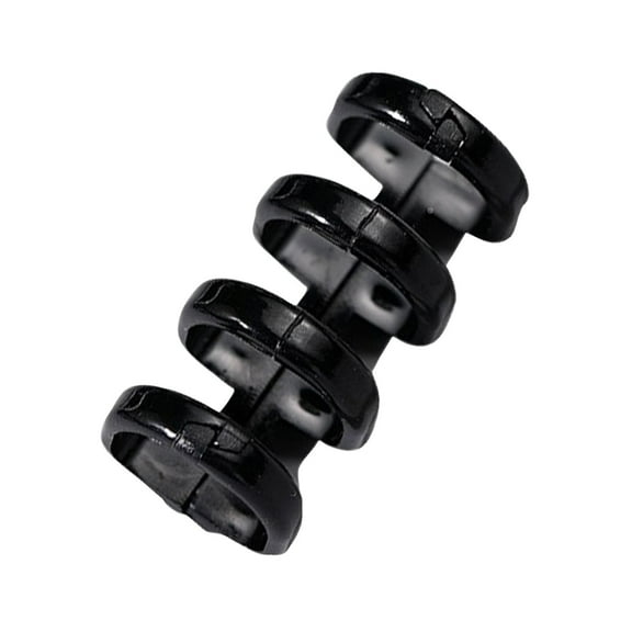 Qyaukm Solid Color Black 4-Hole Plastic Loose Leaf Binding Rings - Snap Closure Organizer | for Notebooks, Scrapbooks, Photo Albums, Diy Enthusiasts, Office Workers