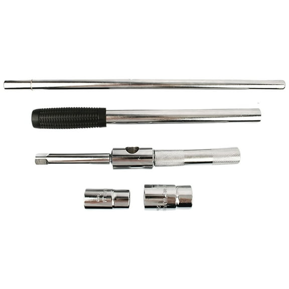 Qyaukm Tire Tool, Extended 4-Way Lug Wrench with 17/19/21/23Mm Sockets, Detachable & Storage Case for Car, Rv Emergency Roadside Kit