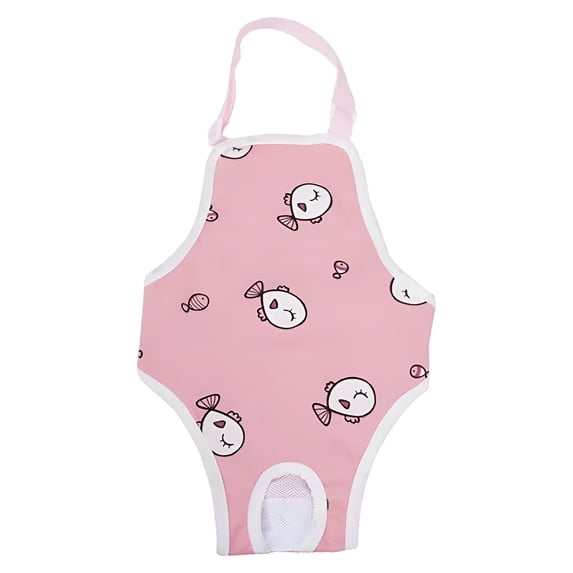 Qyaukm Washable Dog Diaper for Females Size M, Reusable Sanitary Panties with Adjustable Suspender, Heat Cycle Underwear for Small Medium Dogs