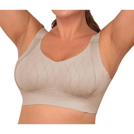 Qylux Plus Size Wireless Bras for Women Full Coverage Soft Wirefree Bras Comfort Everyday Bras