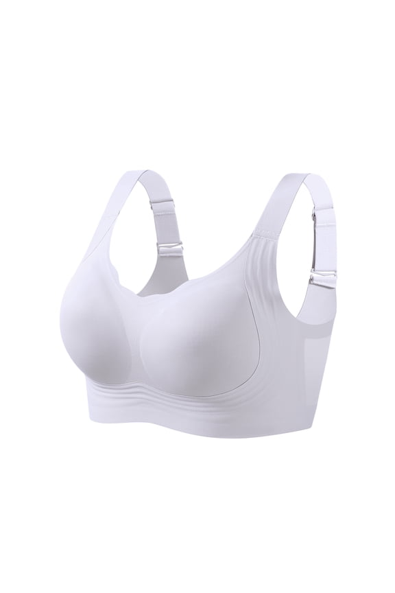 Womens Wireless Jelly Bra Plus Size Supportive Seamless Bras Full Coverage Push Up Comfortable No Underwire Tshirt Bras