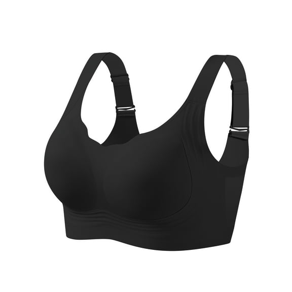 Qylux Womens Wireless Jelly Bra Plus Size Supportive Seamless Bras Full Coverage Push Up Comfortable No Underwire Tshirt Bras