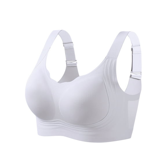 Qylux Womens Wireless Jelly Bra Plus Size Supportive Seamless Bras Full Coverage Push Up Comfortable No Underwire Tshirt Bras