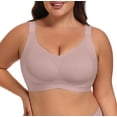 thumbnail image 1 of Qylux Women's Wireless Jelly Bra,Plus Size Full Coverage Supportive T-Shirt Bra,Seamless No Underwire with W-Shaped Support and Natural Lift, 1 of 12