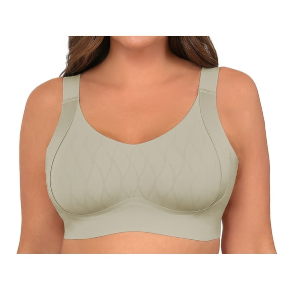 Qylux Plus Size Wireless Bras for Women Full Coverage Soft Wirefree Bras Comfort Everyday Bras