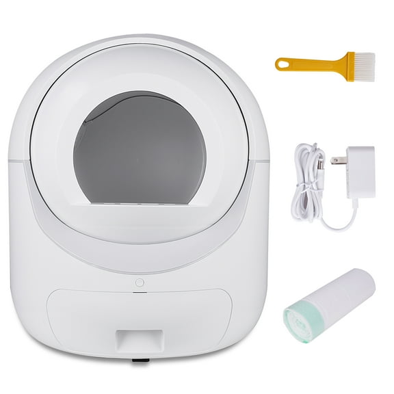 Qysvra Smart Automatic Cat Litter Box,Automatic Scooping and Odor Removal, App Control for Multiple Cats