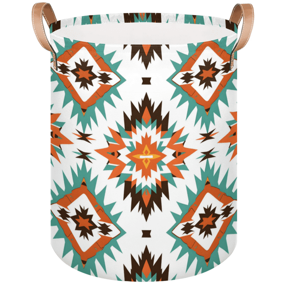 Qzaxky Aztec Laundry Basket Organizer Foldable Tall Large Laundry Basket Collapsible Folding Laundry Basket Dirty Clothes Fabric