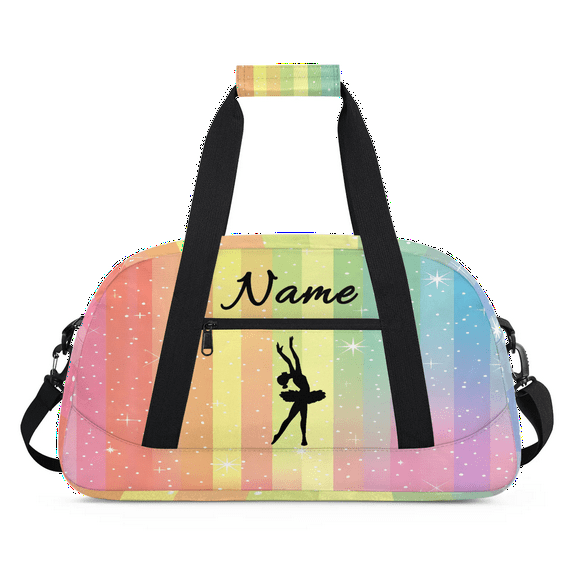 Qzaxky Custom Dance Bag Gym Bag Personalized Duffle Bag Large Dance Bag for Girls with Name Overnight Bag