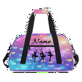 thumbnail image 1 of Qzaxky Custom Dance Bag Personalized Gym Bag Duffle Bag Large Dance Bag for Girls with Name Overnight Bag Heart Glitter, 1 of 7