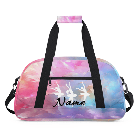 Qzaxky Custom Dance Bag Personalized Gym Bag Duffle Bag Large Dance Bags for Girls with Name Overnight Bag Abstract Color