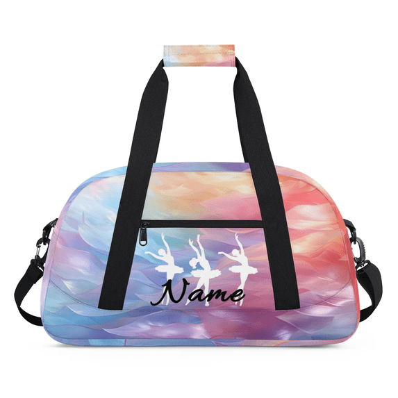 Qzaxky Custom Dance Bag Personalized Gym Bag Duffle Bag Large Dance Bags for Girls with Name Overnight Bag Abstract Pattern