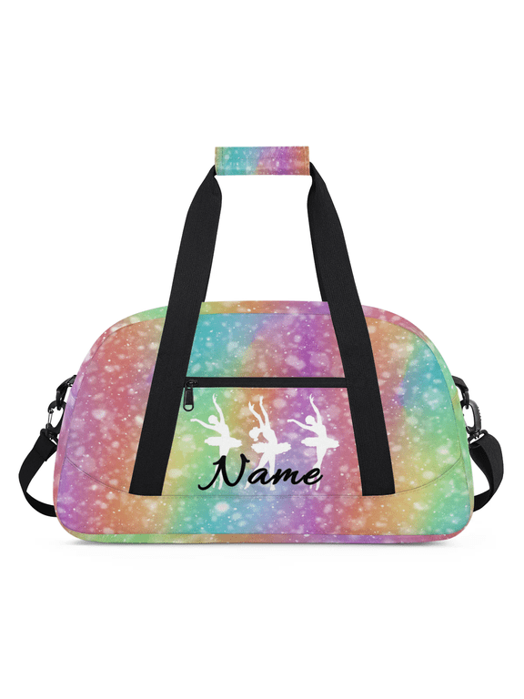 Custom Dance Bag Personalized Gym Bag Duffle Bag Large Dance Bags for Girls with Name Overnight Bag Rainbow-colors-5088934