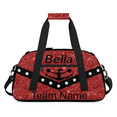 thumbnail image 1 of Qzaxky Personalized Cheer Bag Custom Cheerleading Bag Adjustable Gym Duffle Bag Customize Overnight Weekender Travel Bags Glitter Dark Red, 1 of 7
