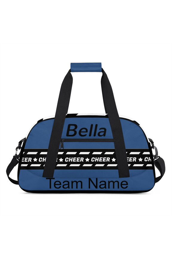 Personalized Cheer Bag Gym Bag Custom Duffle Bag Cheerleading Bag with Name Overnight Bag Large Cheerleader Bag Blue
