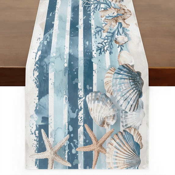 Qzaxky Table Runner Boho Table Runner Beach Summer Bohemian Boho Outdoor Table Runner Decoration for Indoor Outdoor Home Dinner Party Wedding Decor 13 x 120 Inch