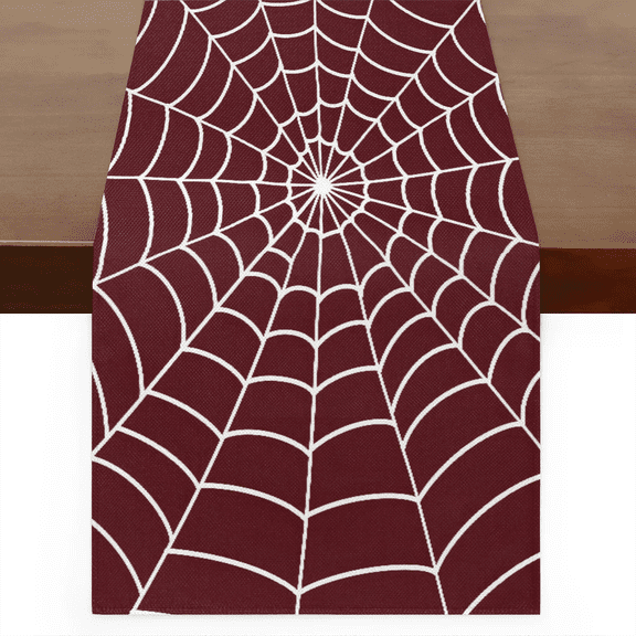 Qzaxky Table Runner Boho Table Runner Spider Web Halloween Bohemian Boho Outdoor Table Runner Decoration for Indoor Outdoor Home Dinner Party Wedding Decor 13 x 48 Inch