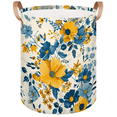 thumbnail image 1 of Qzaxky Wildflowers Spring Laundry Basket Organizer Foldable Tall Large Laundry Basket Collapsible Folding Laundry Basket Dirty Clothes Fabric, 1 of 7