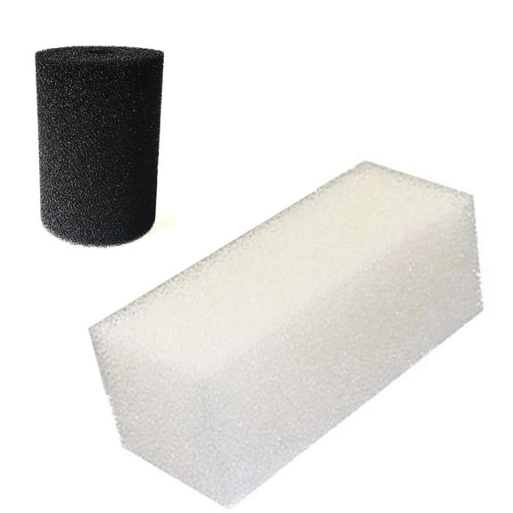 Qzbhct 1 X-Large Round Foam Filter 1 White Sponges for Aquaclear 110 Pre-Filter Aquarium, Freshwater, 2 Pack