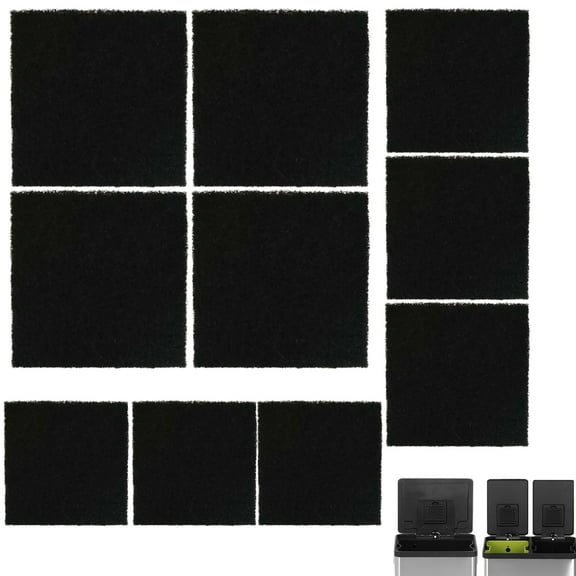 Qzbhct 10 Pack Activated Carbon Filters Compatible with SIMPLI-MAGIC Trash Can, 3.15 Inch x 3.15 Inch Trimmable Pads