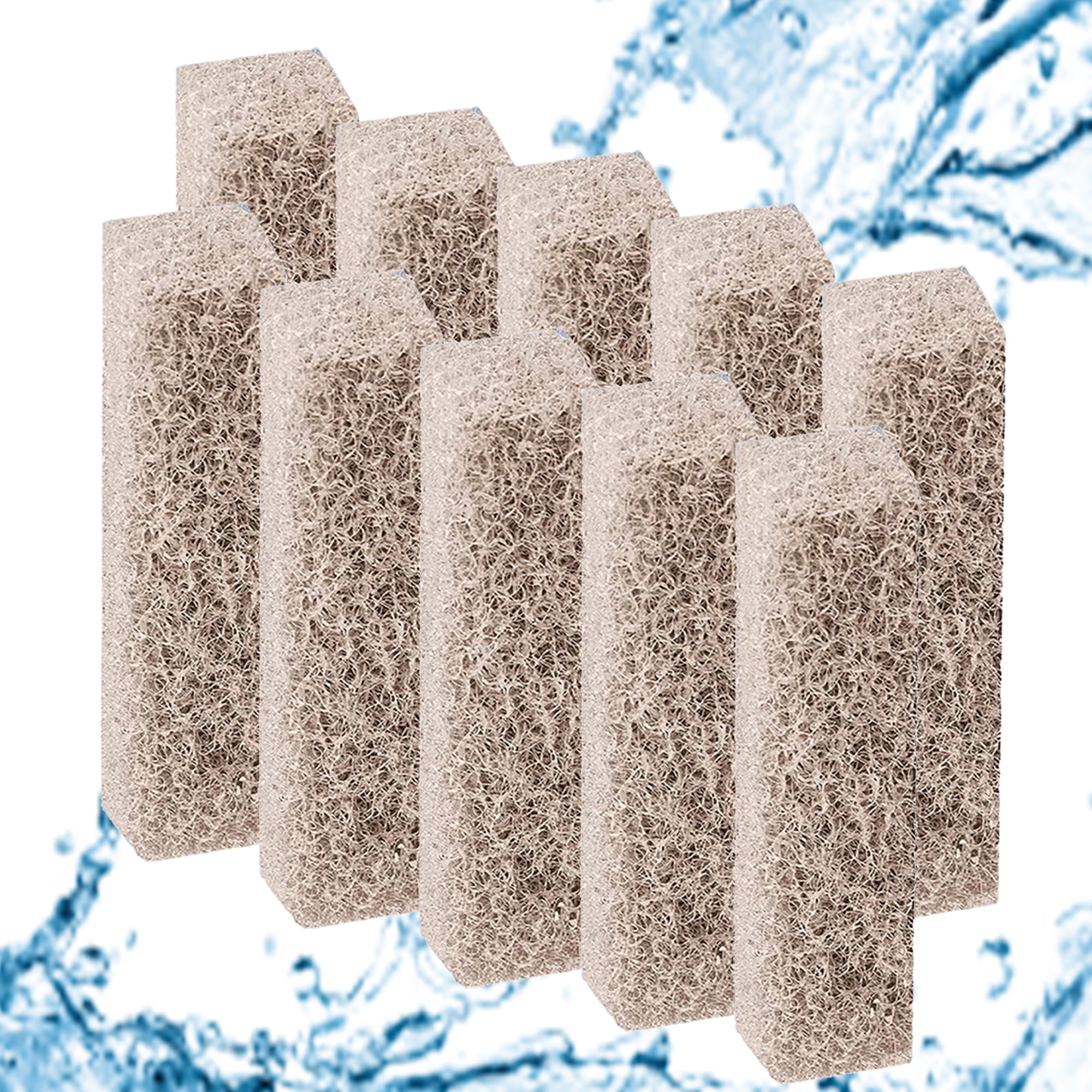 Qzbhct 10 Pack Ammonia Reducer Filter Pads for Aqueon Quietflow LED Pro Model 30 and 50, Fish