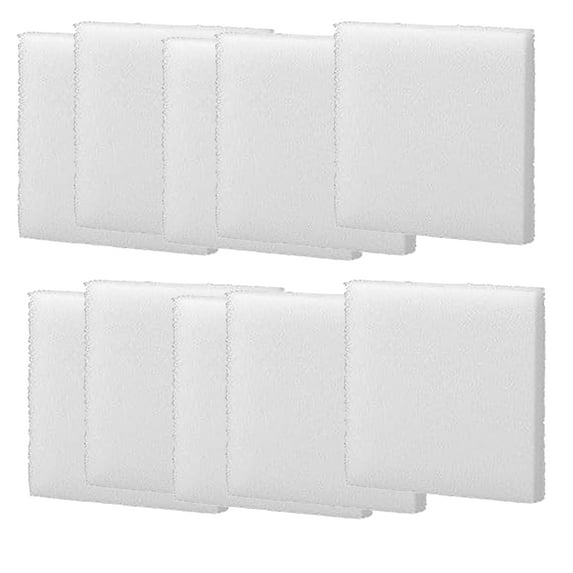 Qzbhct 10 Pcs Aquarium Bio Sponge White Foam Filter Pads Compatible with Fluval C3 Filtration Systems