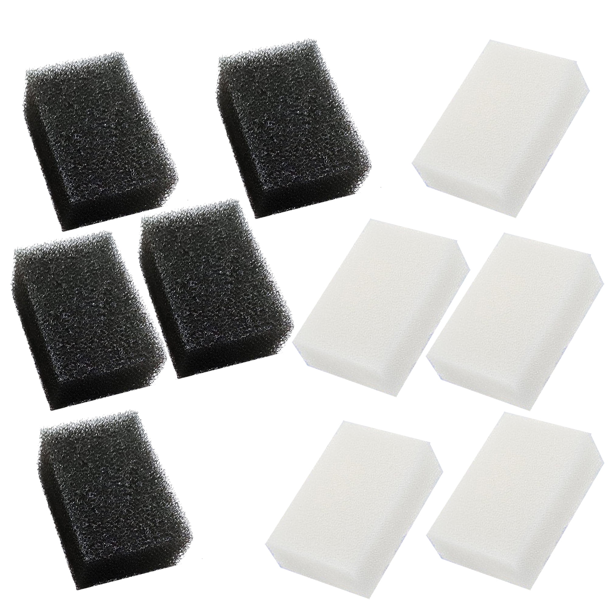 Qzbhct 10 Pcs Black & White Foam Filter Pads for Aqua Clear 70 300 Canister Filter Aquarium Bio Sponge Replacement