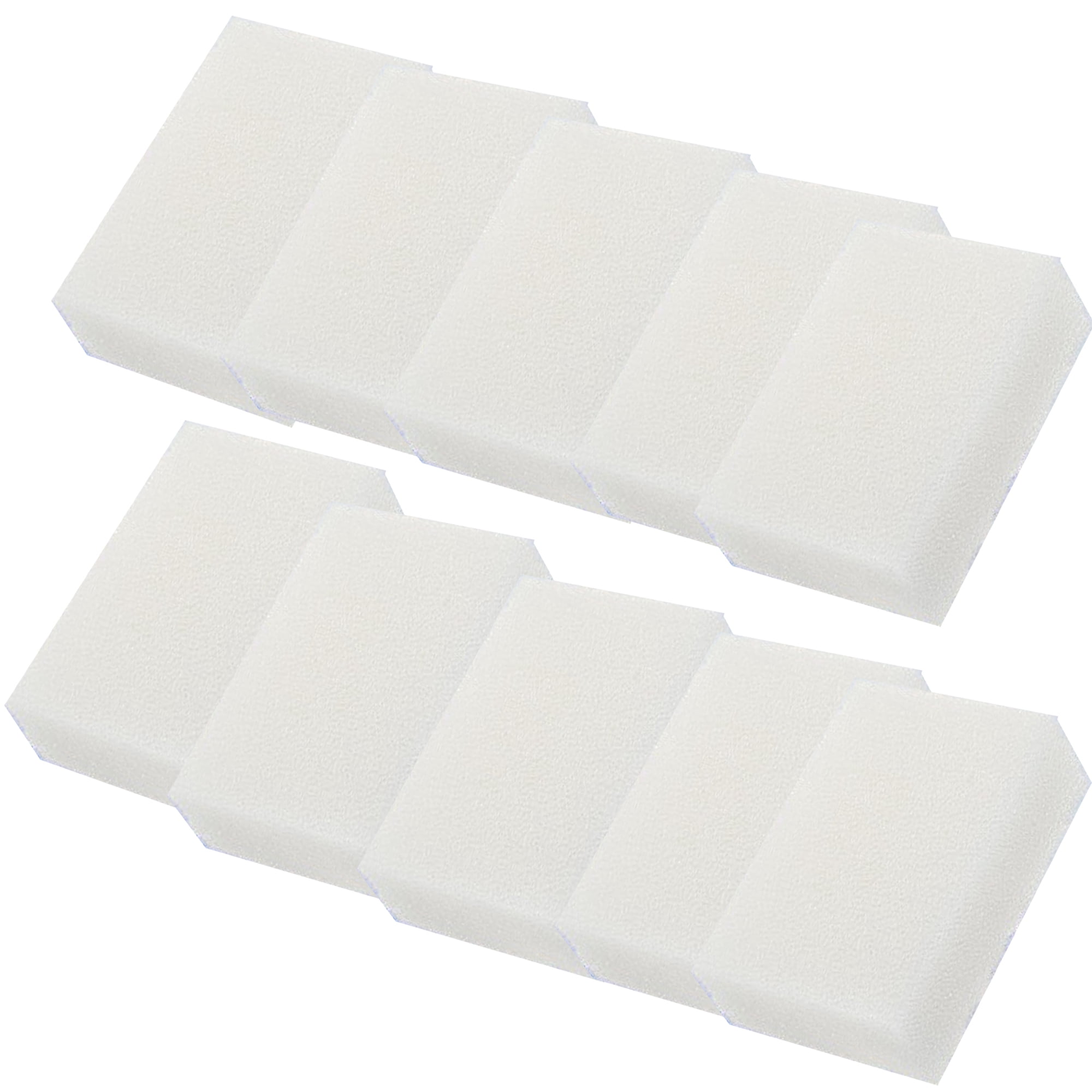 Qzbhct 10 Pcs Aquarium Bio Sponge White Foam Filter Pads for Aqua Clear 70 / 300 Filtration Systems
