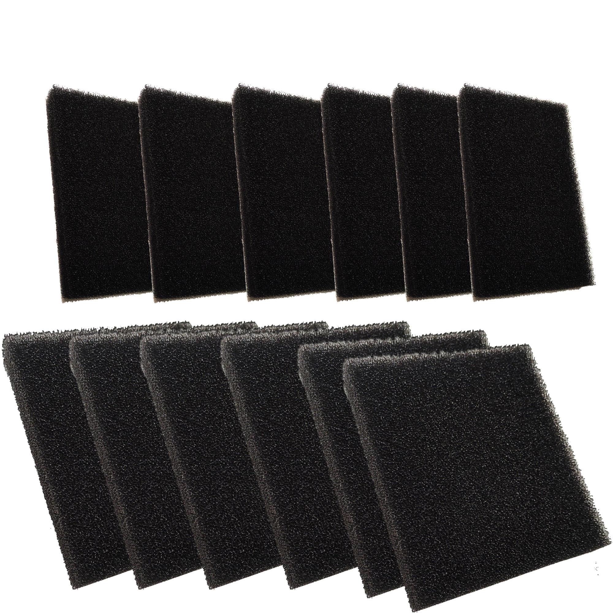 Qzbhct 12 Pack 2 Size Aquarium Bio Filter Media Sponge Foams, 6.28 x 4 x 0.78 inch 6.28 x 5.5 x 0.78 inch Cut-to-Size Foam