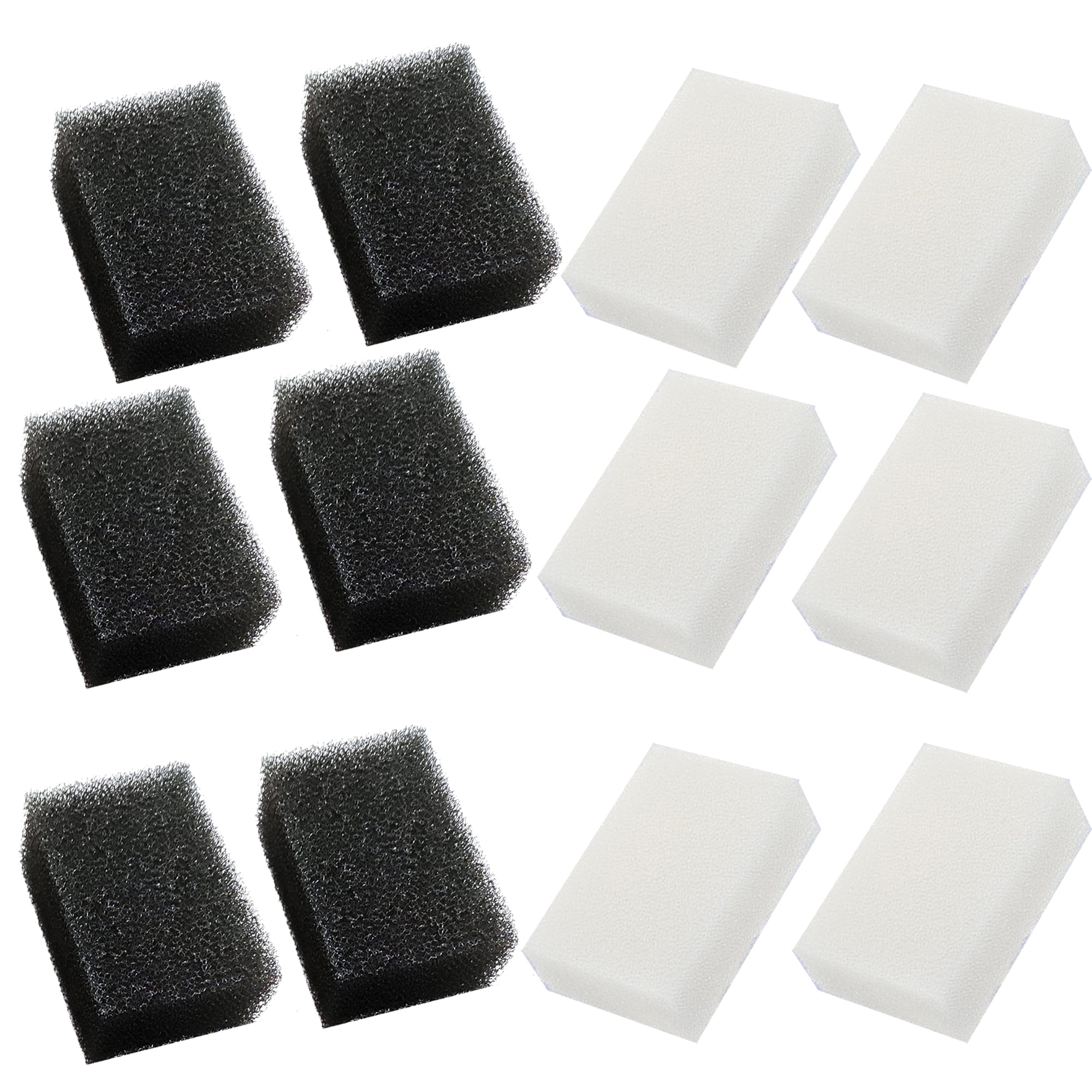 Qzbhct 12 Pcs Black & White Foam Filter Pads for Aqua Clear 70 300 Canister Filter Aquarium Bio Sponge Replacement