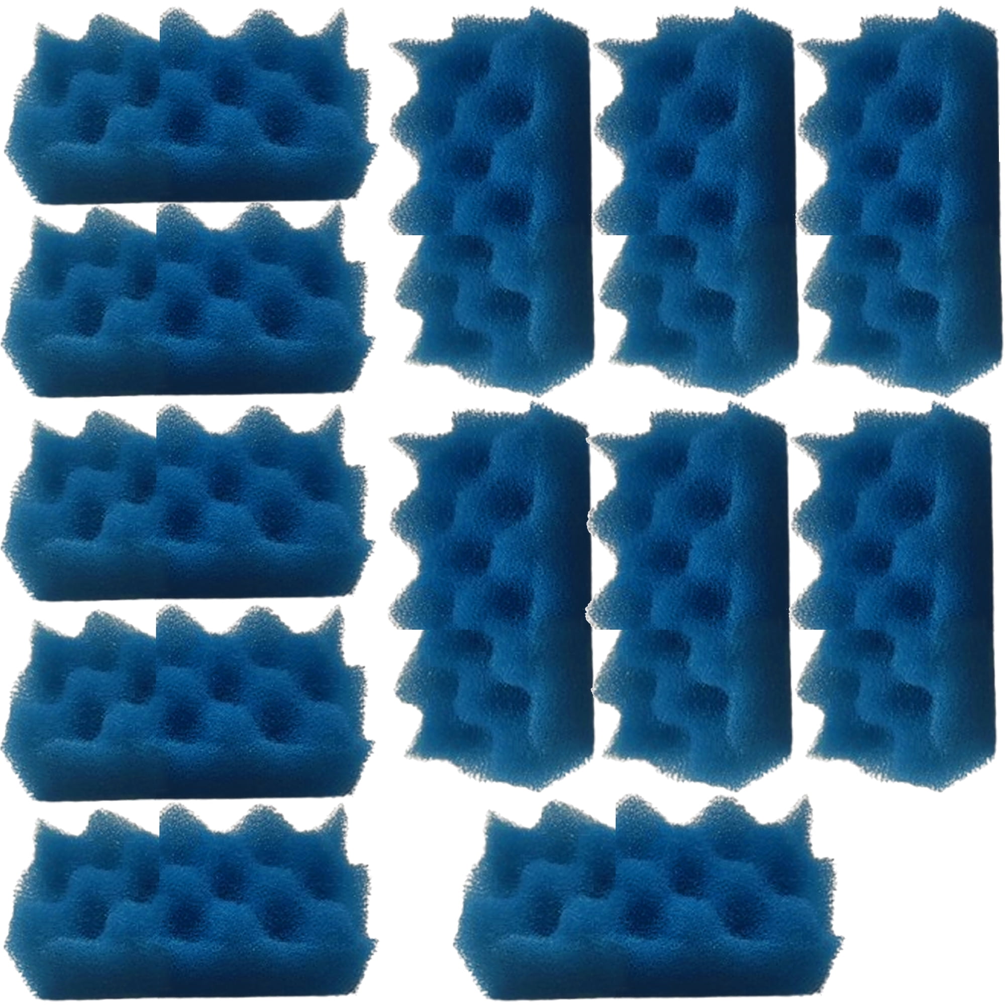 Qzbhct 12 Pcs Blue Foam Max Filter Compatible with Fluval 106 107 Canister Filter Aquarium Bio Sponge Replacement