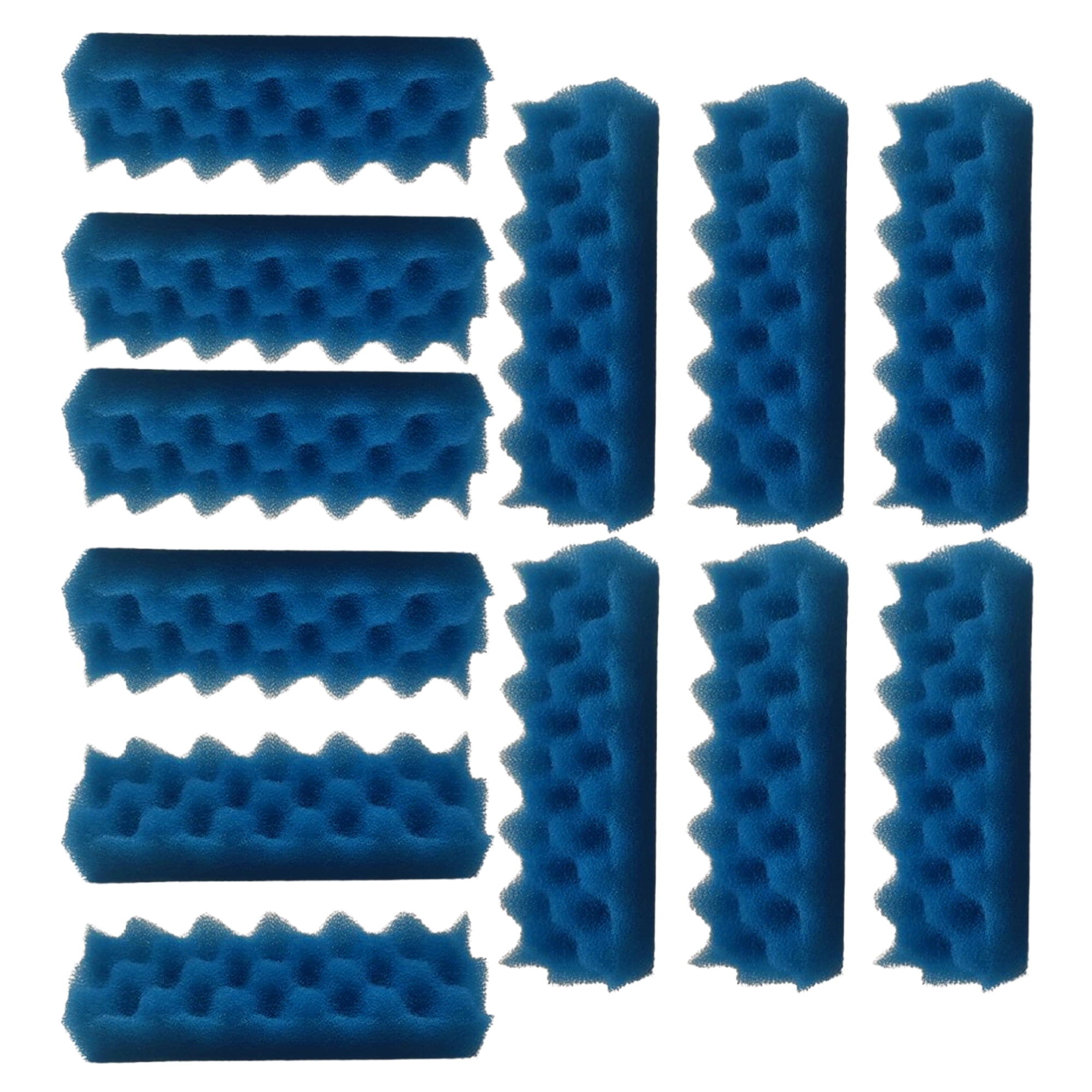 Qzbhct 12 Pcs Blue Foam Max Filter Compatible with Fluval 206 207 306 307 Canister Filter Aquarium Bio Sponge
