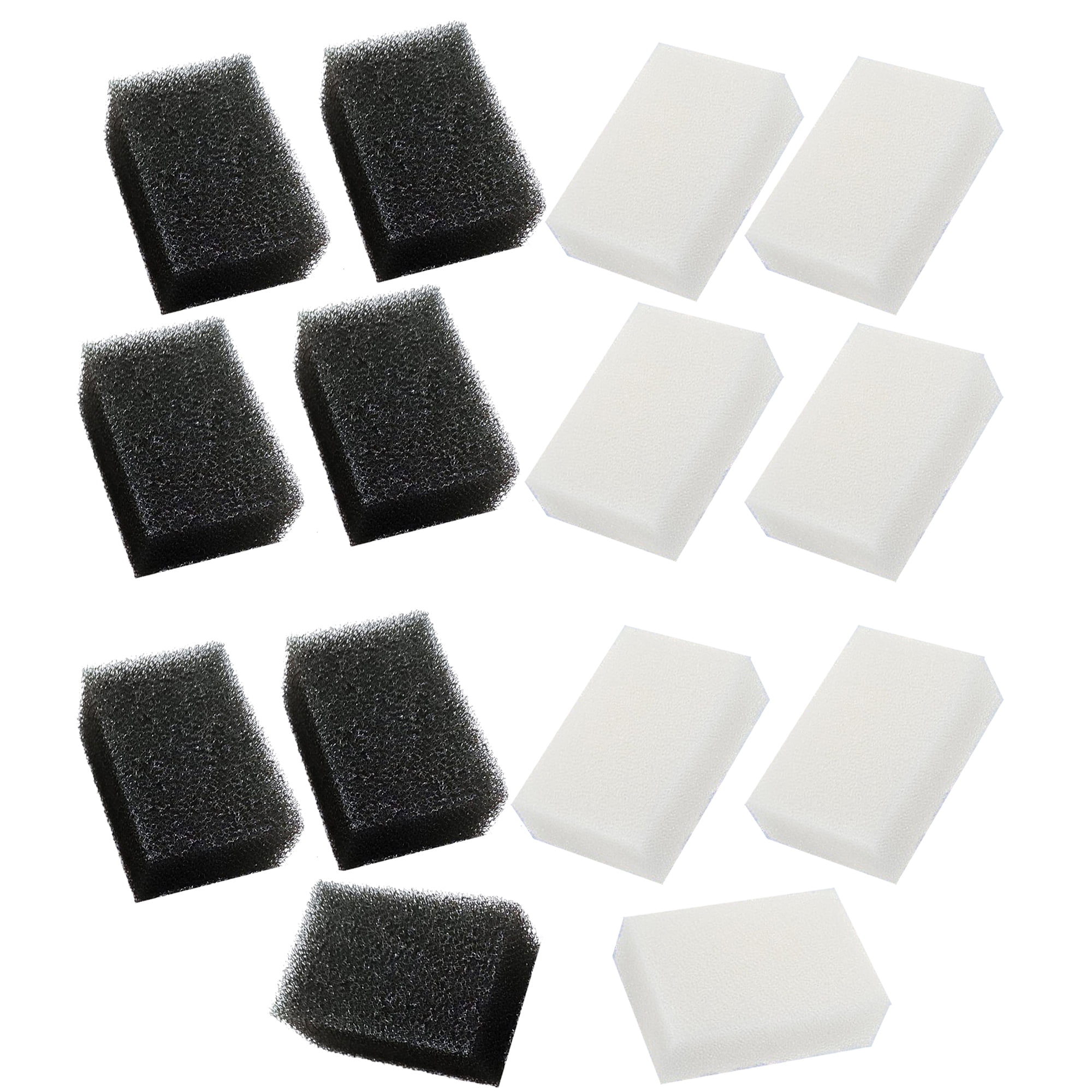Qzbhct 14 Pcs Black & White Foam Filter Pads for Aqua Clear 70 300 Canister Filter Aquarium Bio Sponge Replacement