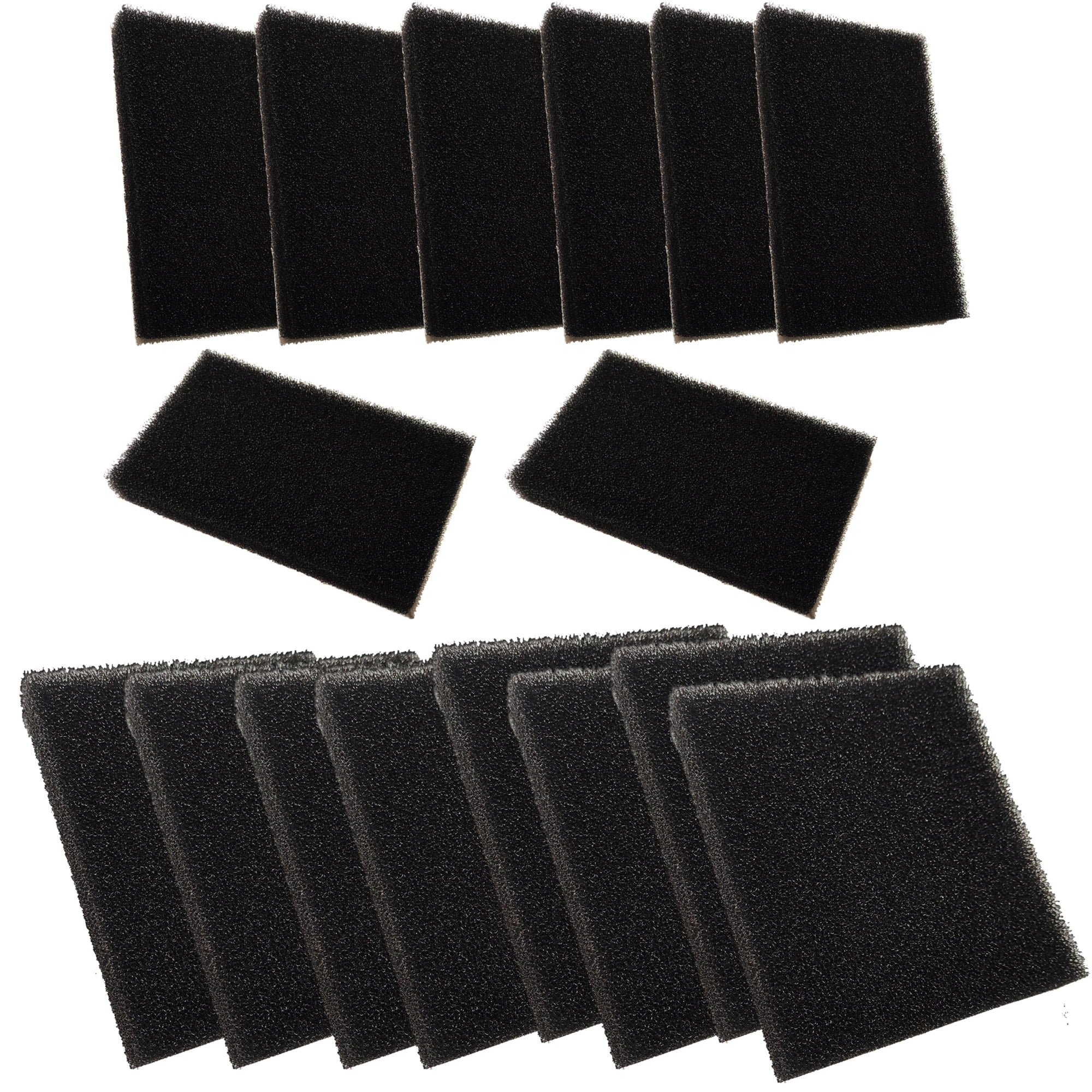 Qzbhct 16 Pack 2 Size Aquarium Bio Filter Media Sponge Foams, 6.28 x 4 x 0.78 inch 6.28 x 5.5 x 0.78 inch Cut-to-Size Foam