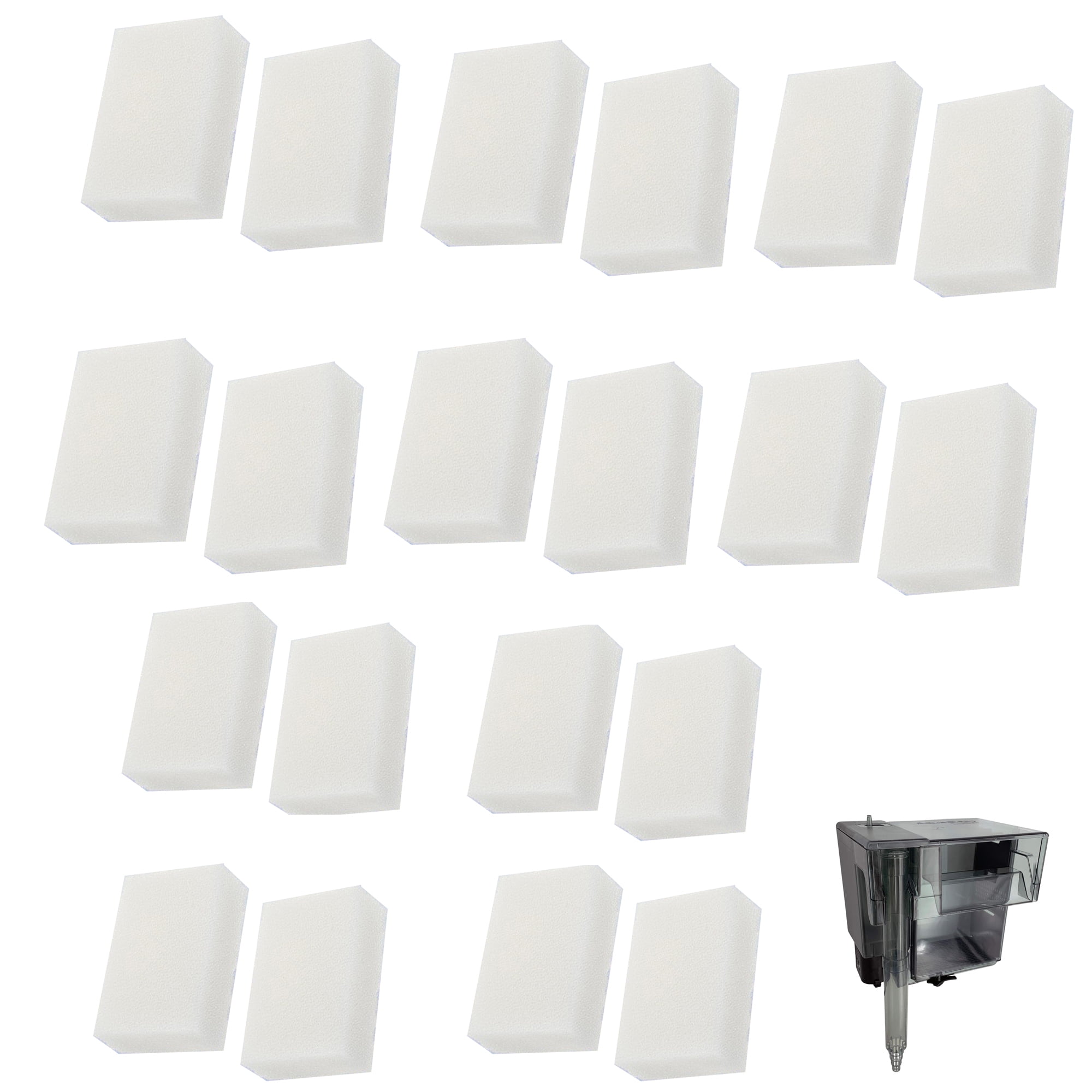 Qzbhct 20 Pcs Foam Filter Pads for Aqua Clear 70 300 Canister Filter Aquarium Bio Sponge Replacement