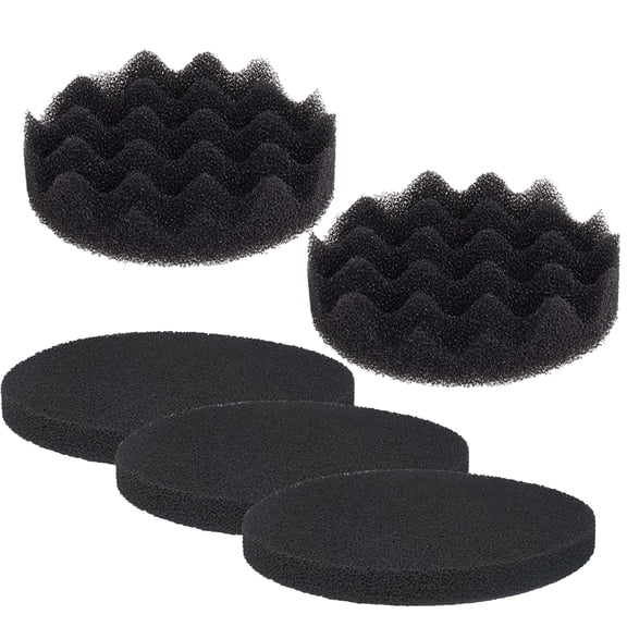 Qzbhct 3 Carbon Foam Pads & 2 Bio-Foam Pad for Fluval Fx4 FX5 FX6 Canister Filter Aquarium Sponge Replacement