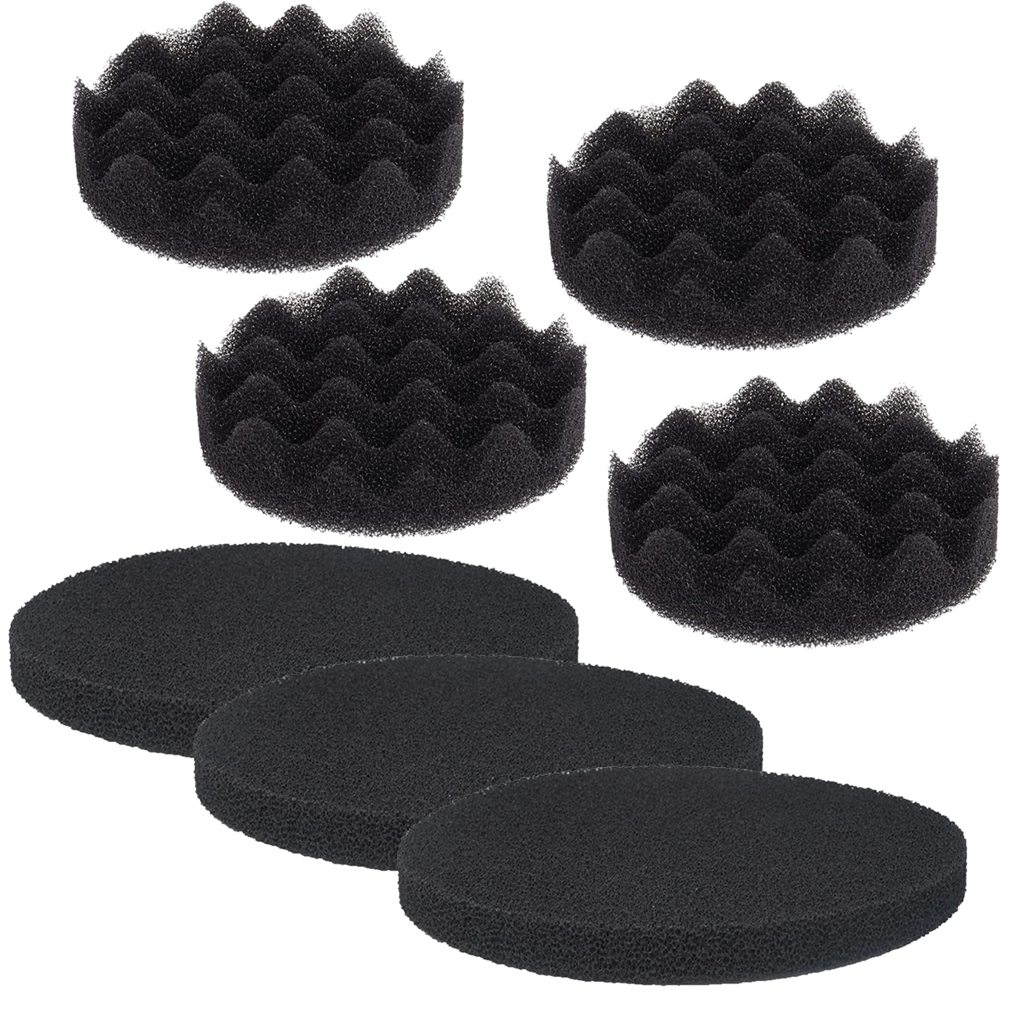 Qzbhct 3 Carbon Foam Pads & 4 Bio-Foam Pad for Fluval Fx4 FX5 FX6 Canister Filter Aquarium Sponge Replacement
